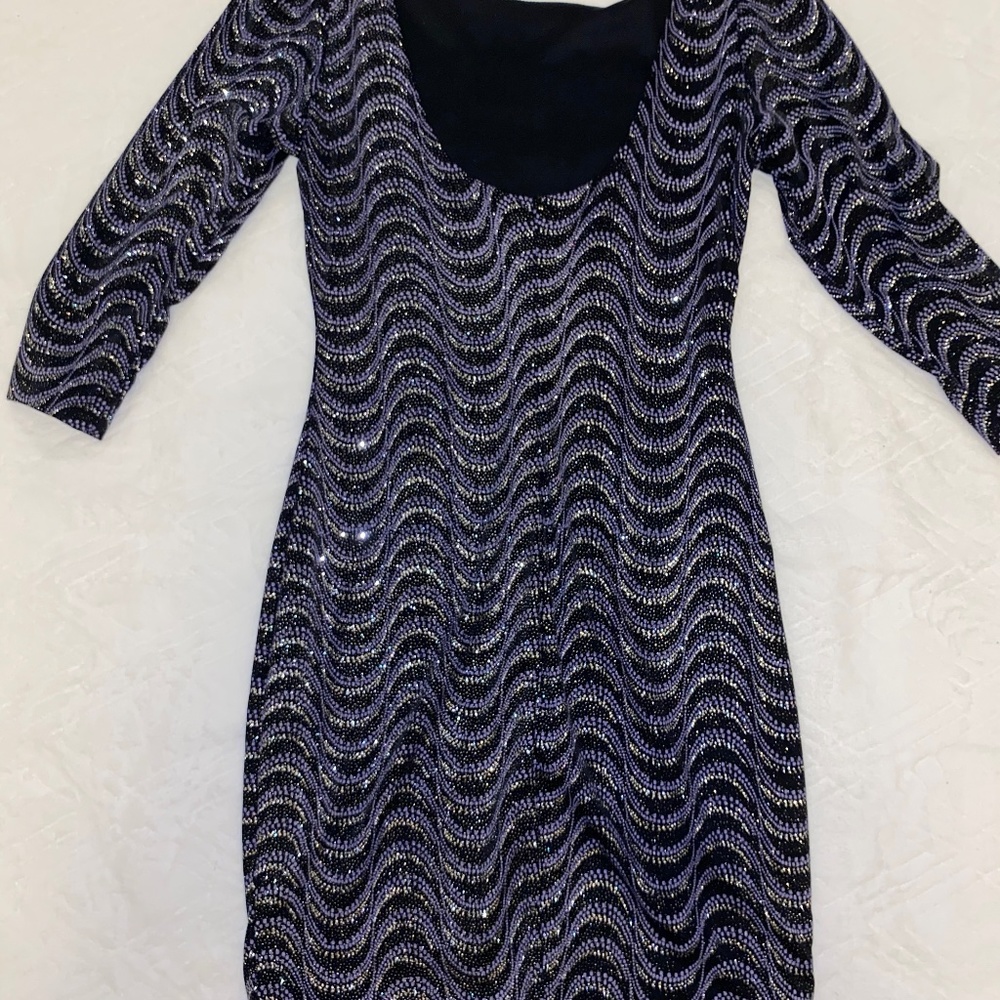 Sequin low back bodycon designer dress